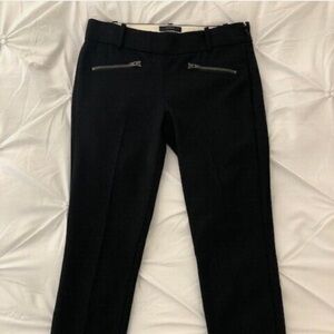 J.Crew Minnie Pant NWT Rare Black Wool Blend Side Zip and Front Faux Zippers